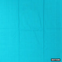 Navy Blue With Cyan Cotton Ladies Chudithar Material