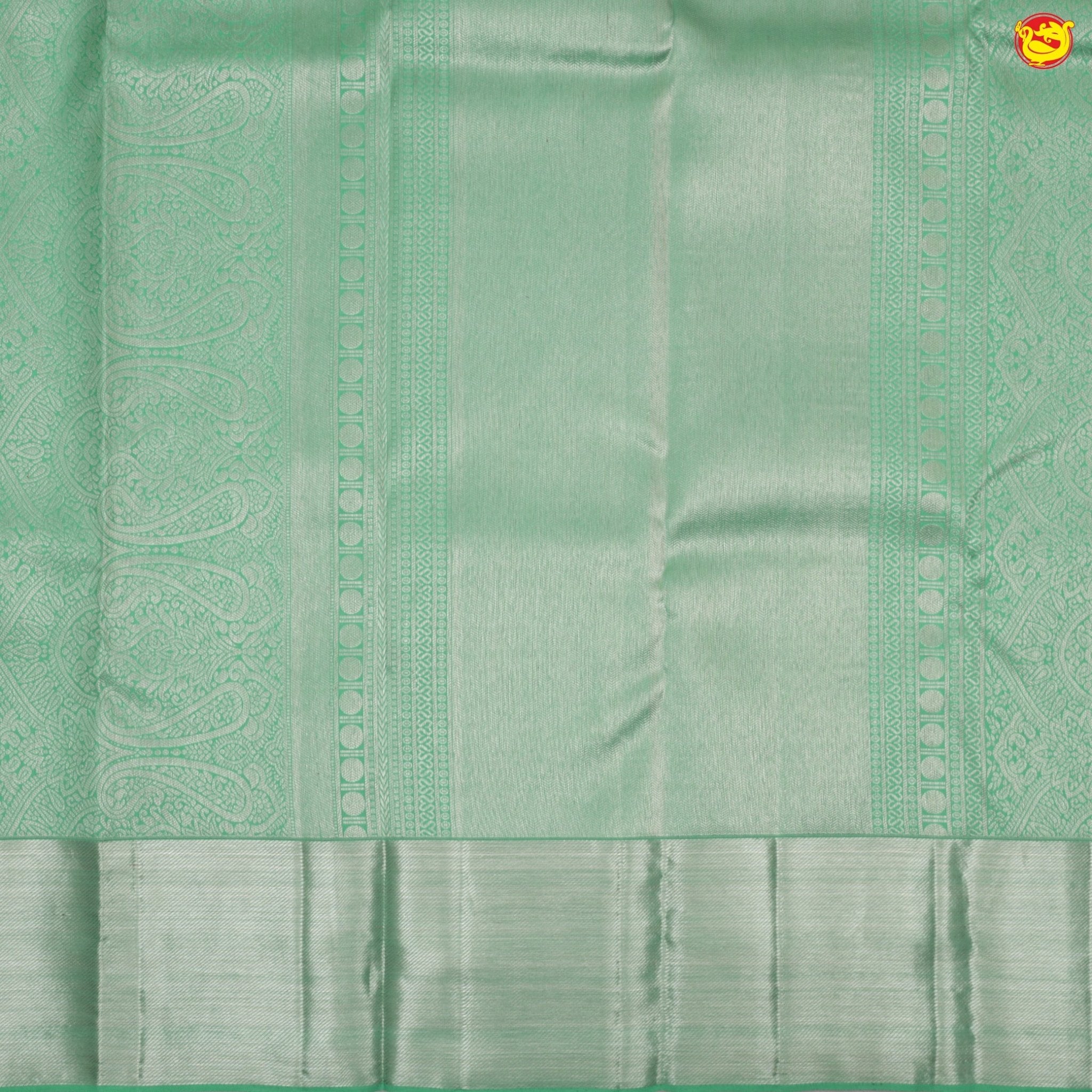 Pastel green pure Kanchipuram silk saree