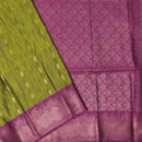 Green with Purple Soft Silk Saree