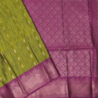 Green with Purple Soft Silk Saree