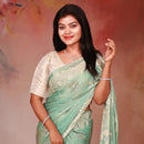 Light Green Space Silk Saree