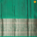 Red With Peacock Green Floral Motifs Copper Zari Long Border Pure Kanjivaram Subhalaya Soft Silk Saree - Thenianantham