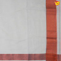 Southloom Exclusive Onam Kasavu Saree With Copper Zari Pattern (Matching Plain Blouse Included)