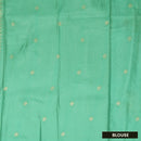 Pista Green With Off white Floral Design Dola Silk