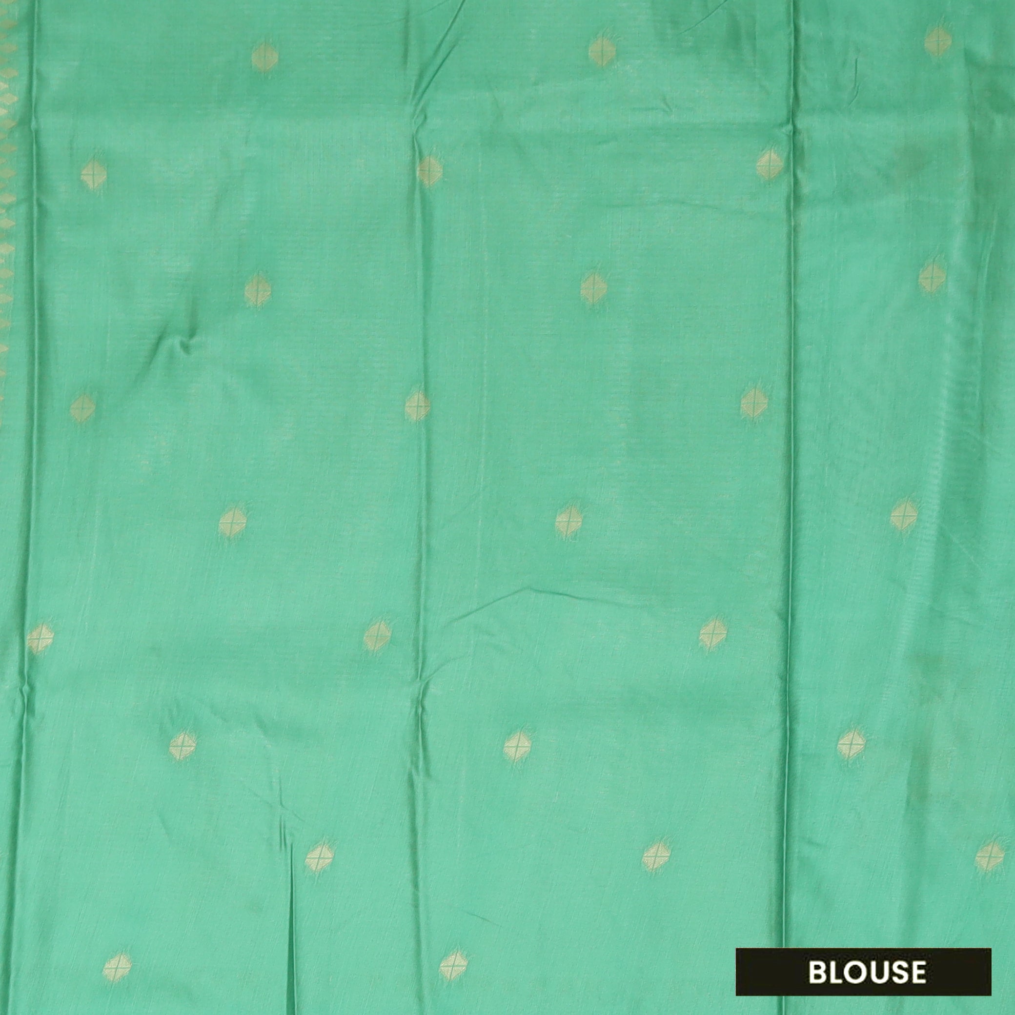 Pista Green With Off white Floral Design Dola Silk