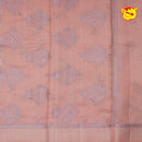 Dupion Half White Printed Saree With Floral Motifs,Zari Design Border & Intricate Pallu - Thenianantham