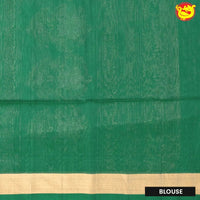 Deep Brown With Green Pure Silk Cotton Saree - Thenianantham