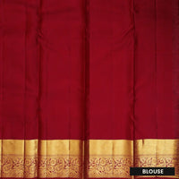 Maroon  with Gold Zari Border Wedding Silk Saree