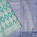 Sea Blue Colour Fancy Weaving Saree