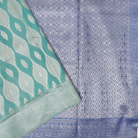 Sea Blue Colour Fancy Weaving Saree