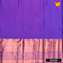 Sky blue with Purple Pure Kanchipuram Silk Saree