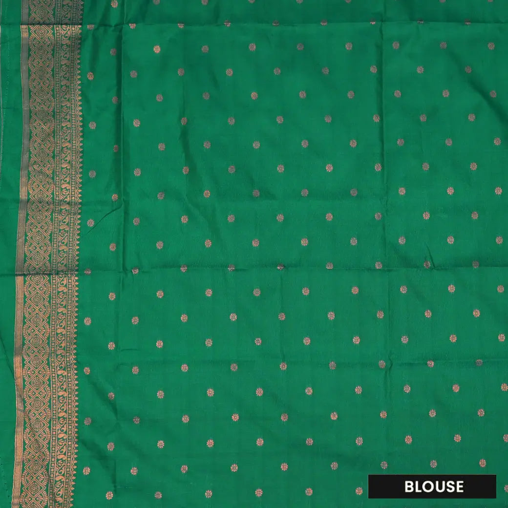 Grape with Green Soft Silk Saree