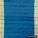 Teal Blue With  Gold border Arani Silk Saree