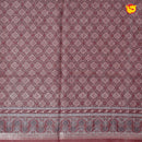 Brown Bandhani Print Zari Border Russian Silk Saree