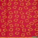 Red with Yellow Pure Mul Mul Cotton Saree with Blouse