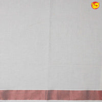 Southloom Exclusive Onam Kasavu Saree With Copper Zari Pattern (Matching Plain Blouse Included)