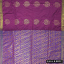 Dark Purple With Indigo  Soft Silk Saree