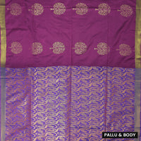 Dark Purple With Indigo  Soft Silk Saree