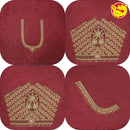 Maroon Bridal Aariwork Blouse - Thenianantham