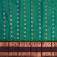 Dark Green with Dark Maroon Art Silk Saree