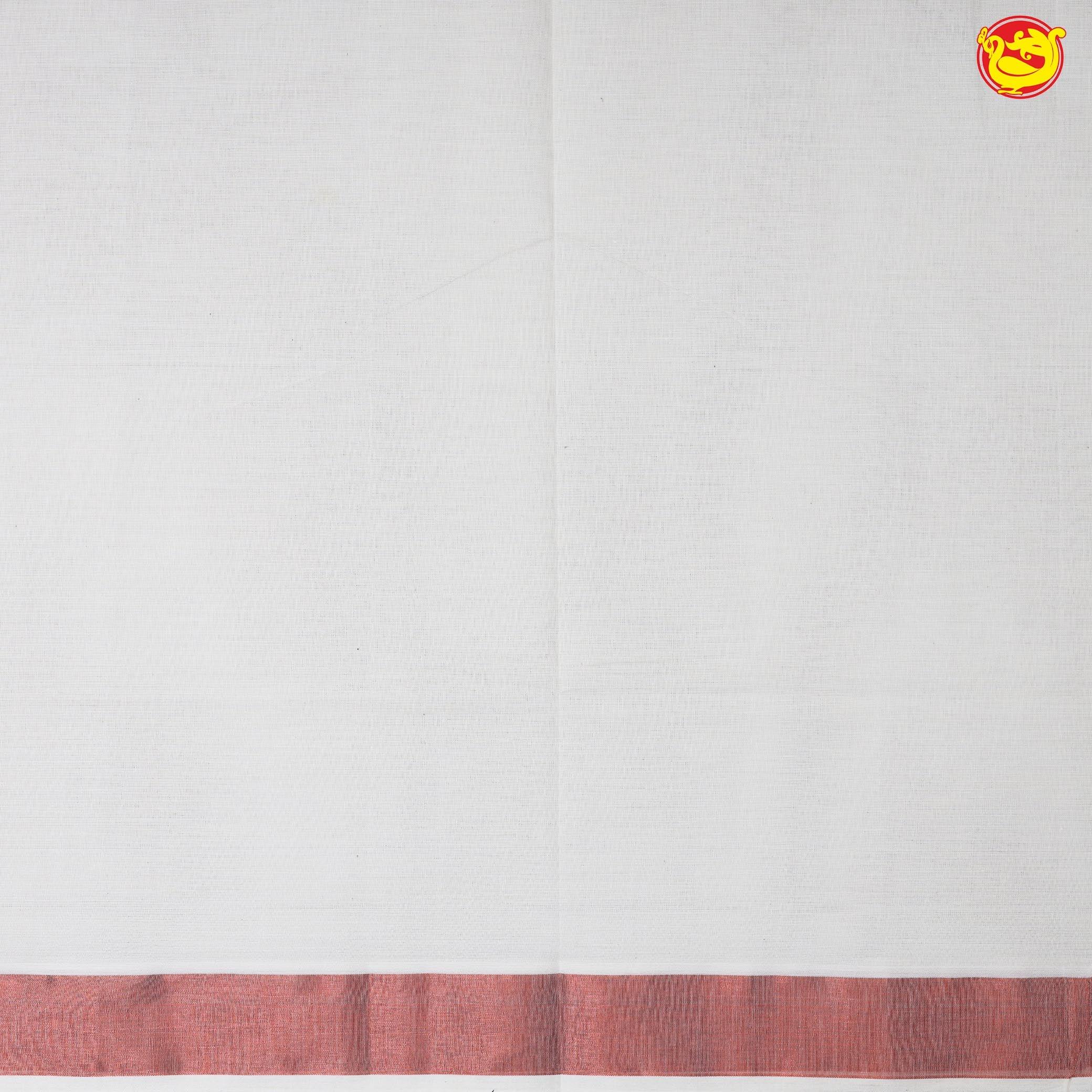 Southloom Exclusive Onam Kasavu Saree With Copper Zari Pattern (Matching Plain Blouse Included)