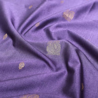 Light Purple With Maroon Copper Zari Border Soft Silk Saree