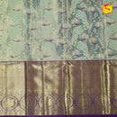 Golden Tissue With Purple Wedding Silk Saree - Thenianantham