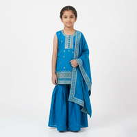 Blue Color Girls Branded Readymade Sharara set