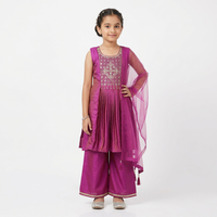 Rani Pink Color Girls Branded Readymade Sharara set