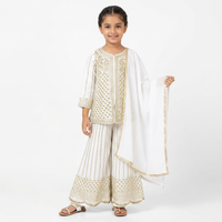 White Color Girls Branded Readymade Sharara set