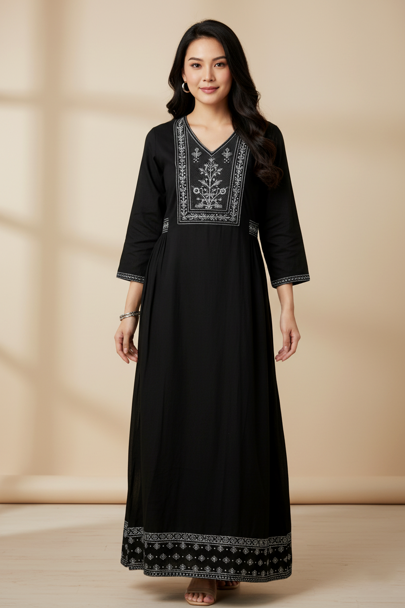 Block Colour With Floral  Design Ladies Branded Umbrella Top Readymade