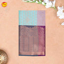 Light Sky Blue with Purple Soft Silk Saree - Thenianantham