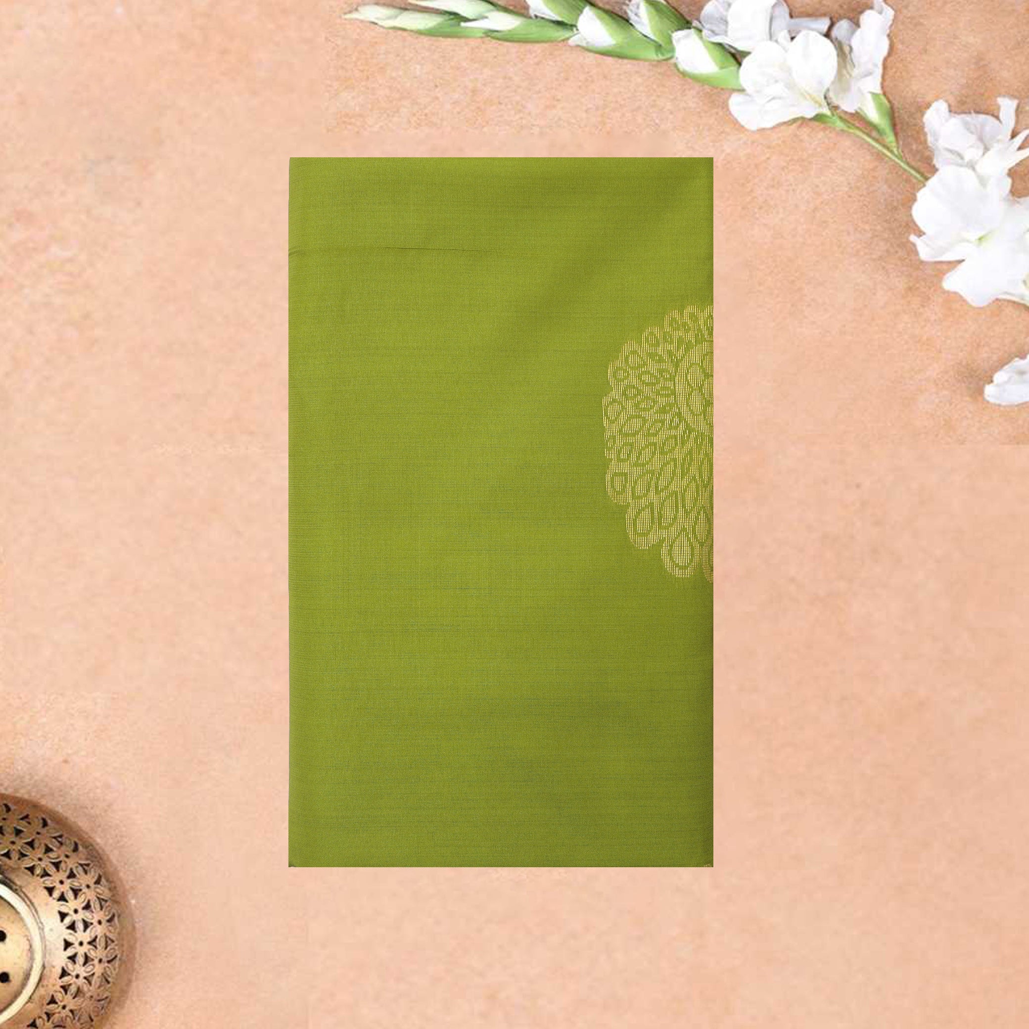 Green With Pink Soft Silk Saree