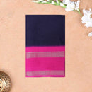 Navy Blue with Pink My sore Silk Saree