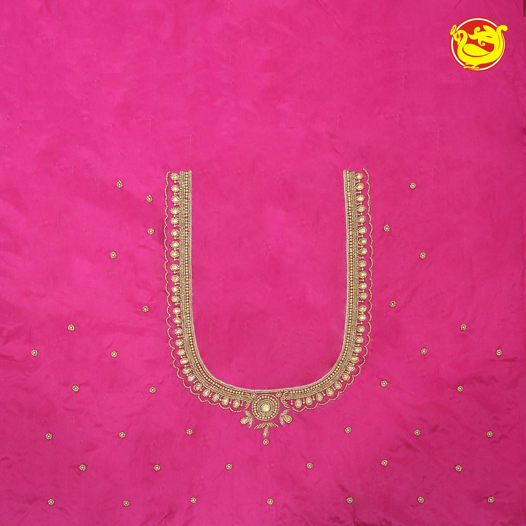 Pink Bridal Aariwork Blouse