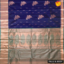 Dark Blue with Green Soft Silk Saree