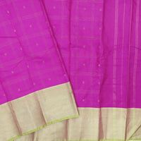 Hot Pink With  Sandal border Arani Silk Saree