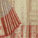 Gold with red tissue Kanchipuram silk saree - Thenianantham