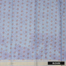 Light green priented floral design Semi Chanderi  Saree