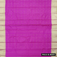 Hot Pink With  Sandal border Arani Silk Saree