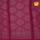 Red Semi - Tissue Saree With Unique Buttas, Traditional Zari Border & Pallu Of Intricate Designs - Thenianantham