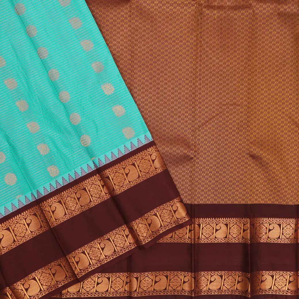 Light Green with Dark Maroon Art Silk Saree