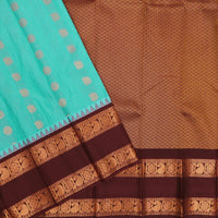 Light Green with Dark Maroon Art Silk Saree