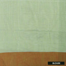 Light green with Brown  Linen Cotton Saree