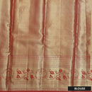 Gold with red tissue Kanchipuram silk saree - Thenianantham