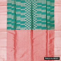 Green With Red Soft Silk