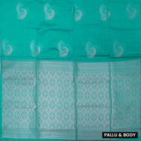 Aqua Blue Soft Silk Saree