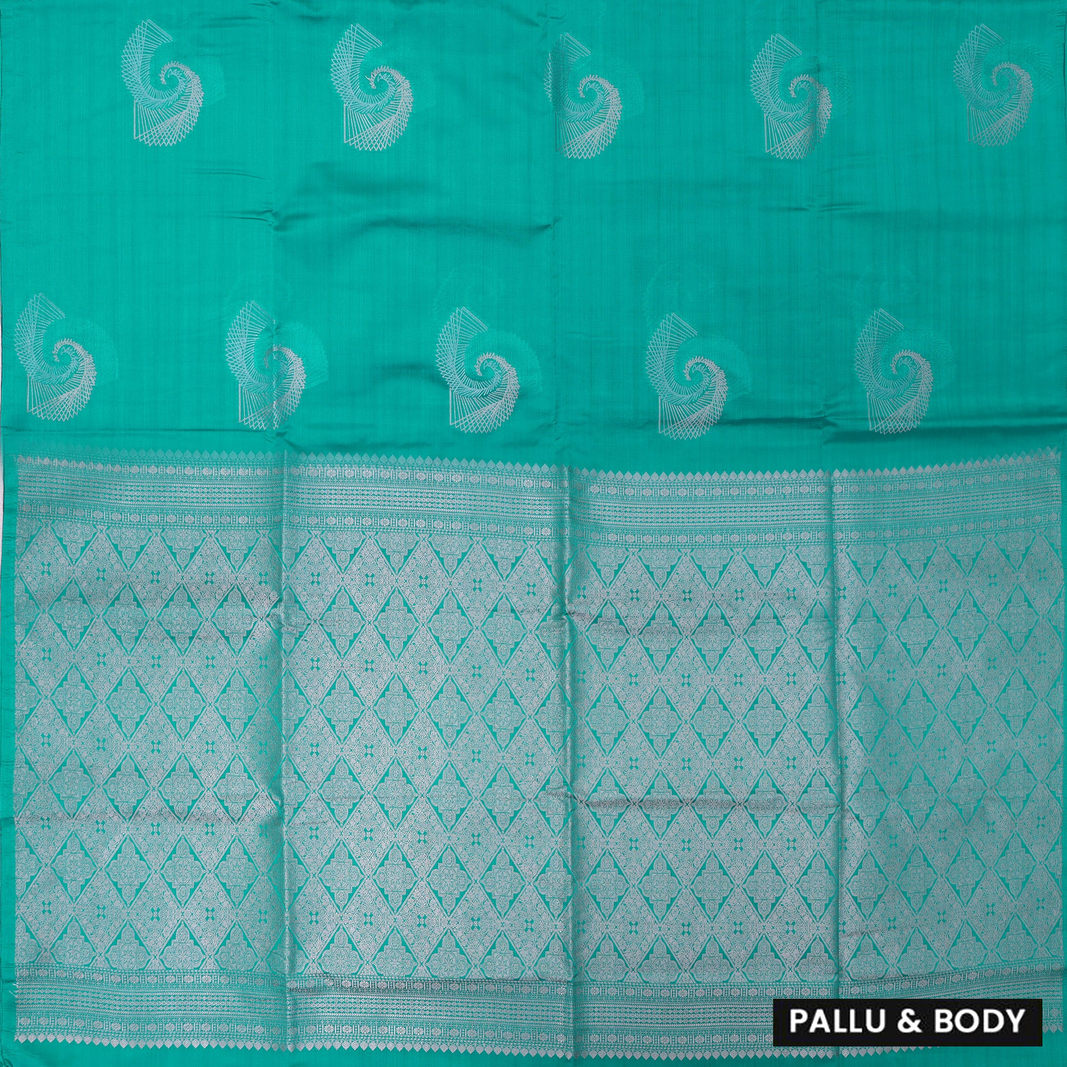 Aqua Blue Soft Silk Saree