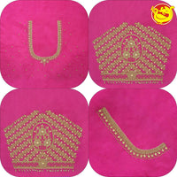 Pink Bridal Aariwork Blouse - Thenianantham