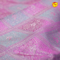 Pink With Pista Green Wedding Silk Saree - Thenianantham